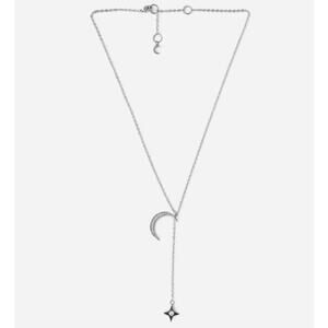 Lili Claspe Rope the Moon & Star Lariat Necklace Rachel Zoe Box of Style Silver